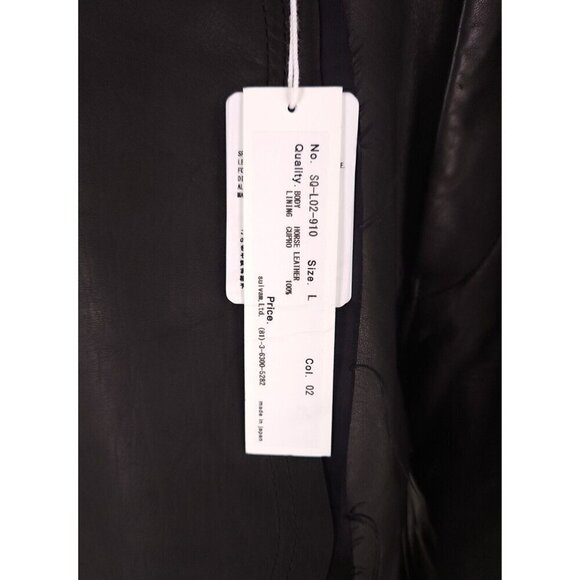 Sulvam Scars Horce Leather Trousers Japan 3 S Black Horse - Picture 8 of 16